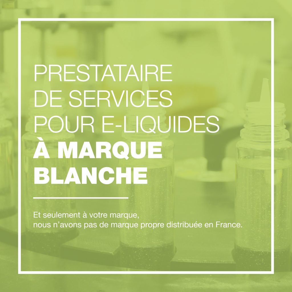 Prestataire de services pour e-liquides à marque blanche.